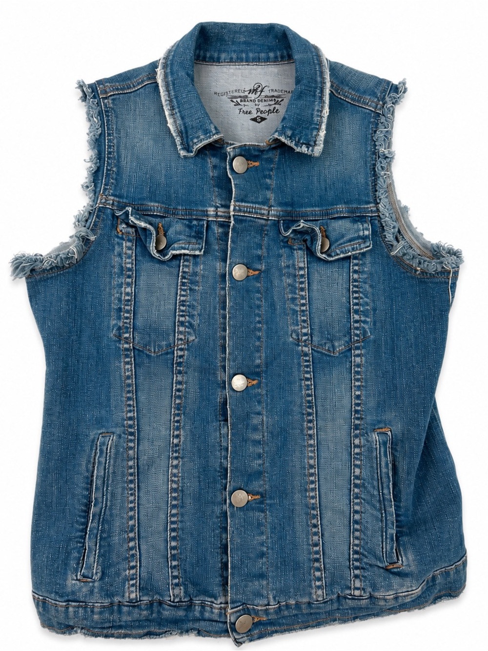 Free People x M2F Denim Vest- Women’s Size Small
